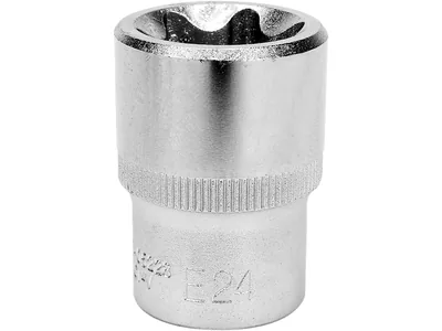 Головка торцева YATO : TORX E24, квадрат 1/2", L= 38 мм. CrV,