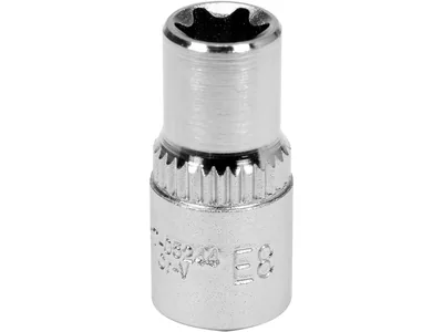 Головка торцева YATO : TORX E8, квадрат 1/2", CrV, DIN 2124 [Блістер]