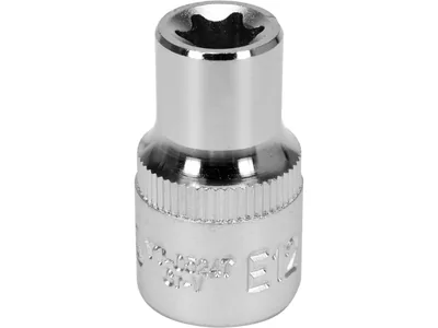 Головка торцева YATO : TORX E12, квадрат 1/2", CrV, DIN 2124 [Блістер]