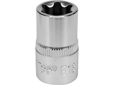Головка торцева YATO : TORX E18, квадрат 1/2", CrV, DIN 2124 [Блістер]