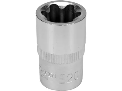 Головка торцева YATO : TORX E20, квадрат 1/2", CrV, DIN 2124 [Блістер]