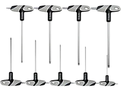 Ключі "TORX TR" з отвором YATO : тип "T", Т10-Т50, двосторонні, компл. 9 шт.