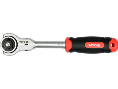 Тріщатка-вороток з обертальною головкою YATO, до квадрату 1/2", l= 255 мм