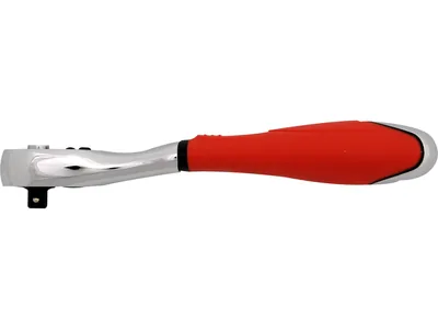 Тріщатка YATO : квадрат M=1/4"(6,3 мм), L=155 мм, з шарніром та вигнутою ручкою