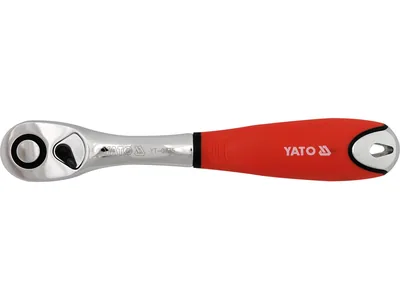 Тріщатка YATO : квадрат M=1/2"(12,7 мм), L=255 мм, з шарніром та вигнутою ручкою