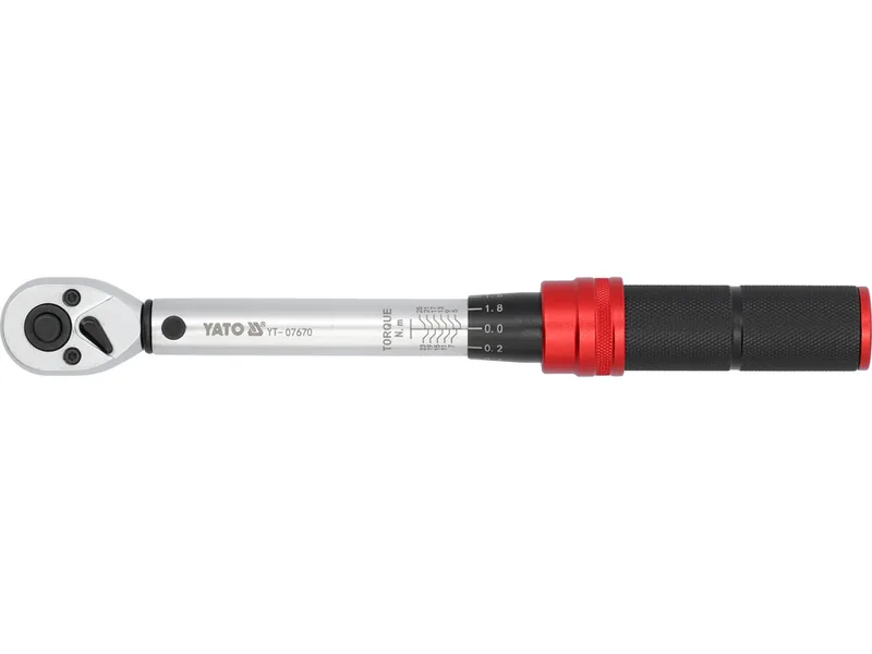 Ключ динамометричний YATO : квадрат 1/4", F= 5- 25 Нм, L= 230- 240 мм