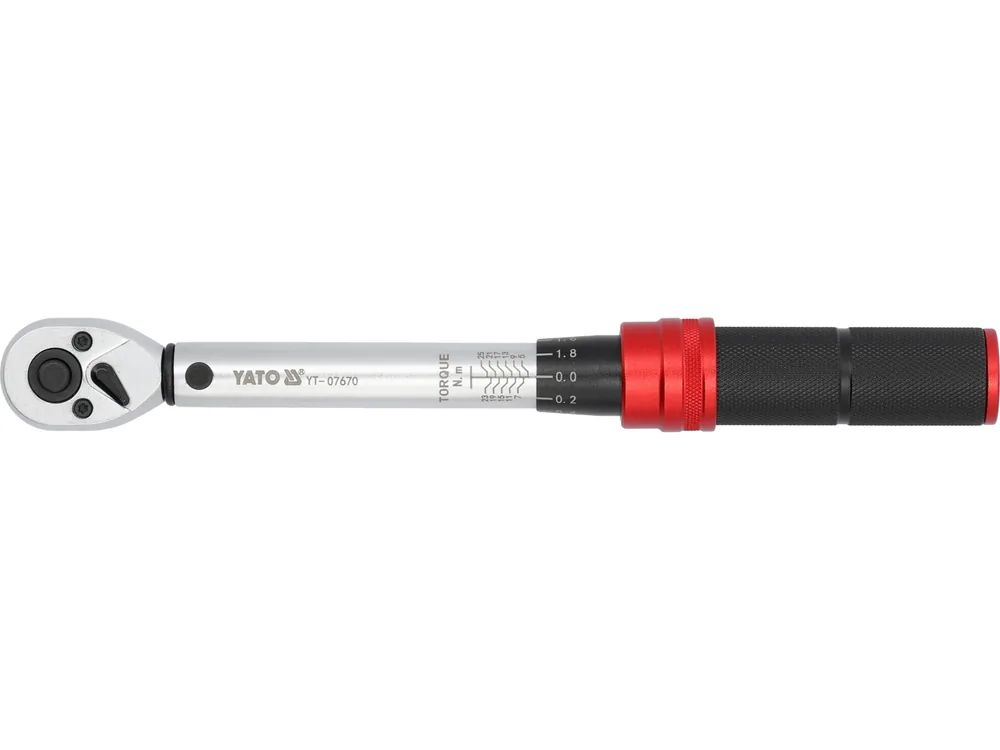 Ключ динамометричний YATO : квадрат 1/4", F= 5- 25 Нм, L= 230- 240 мм