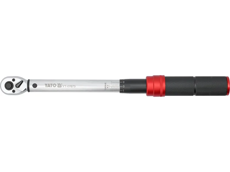 Ключ динамометричний YATO : квадрат 3/8", F= 10- 120 Нм, L= 390-405 мм