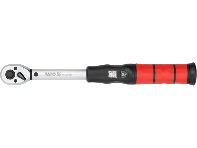 Ключ динамометричний з налаштувальним вічком YATO : квадрат 3/8", F= 10- 60 Нм, L= 310 мм