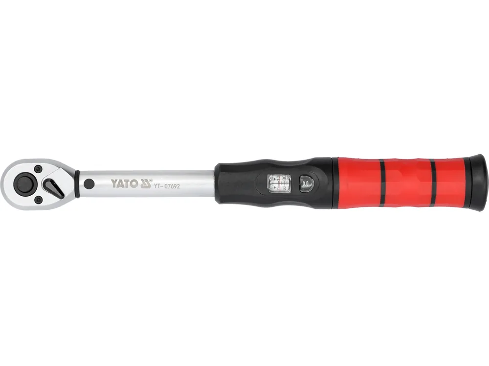 Ключ динамометричний з налаштувальним вічком YATO : квадрат 3/8", F= 10- 60 Нм, L= 310 мм