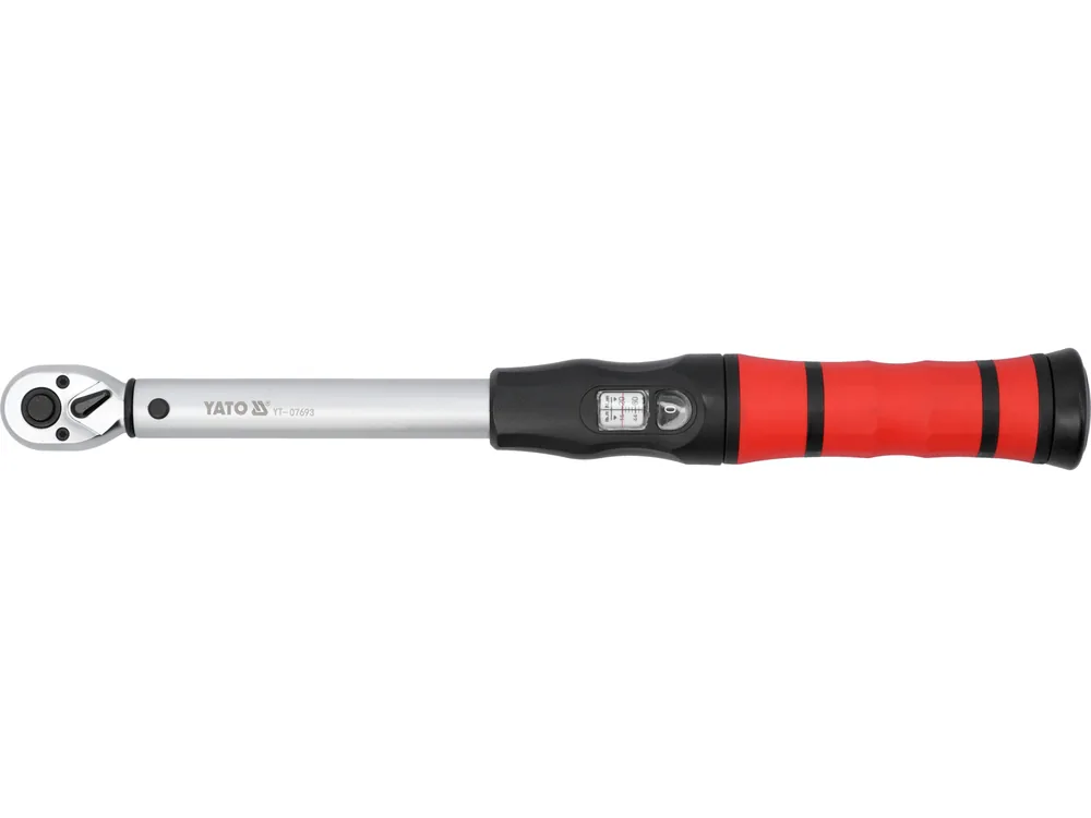 Ключ динамометричний з налаштувальним вічком YATO : квадрат 3/8", F= 20- 120 Нм, L= 425 мм