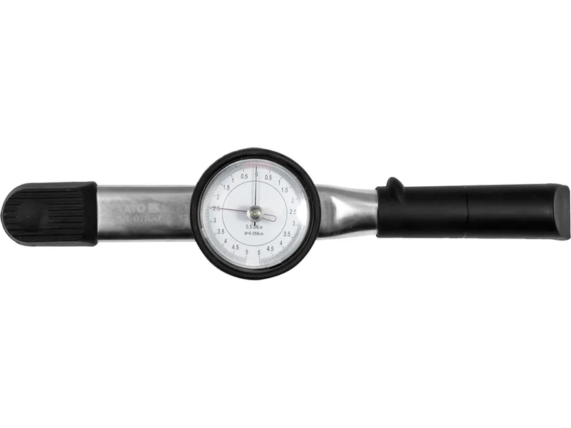 Ключ динамометричний YATO : квадрат 1/4", F= 0,5- 5 Нм зі стрілочно циферблатною шкалою(DW)