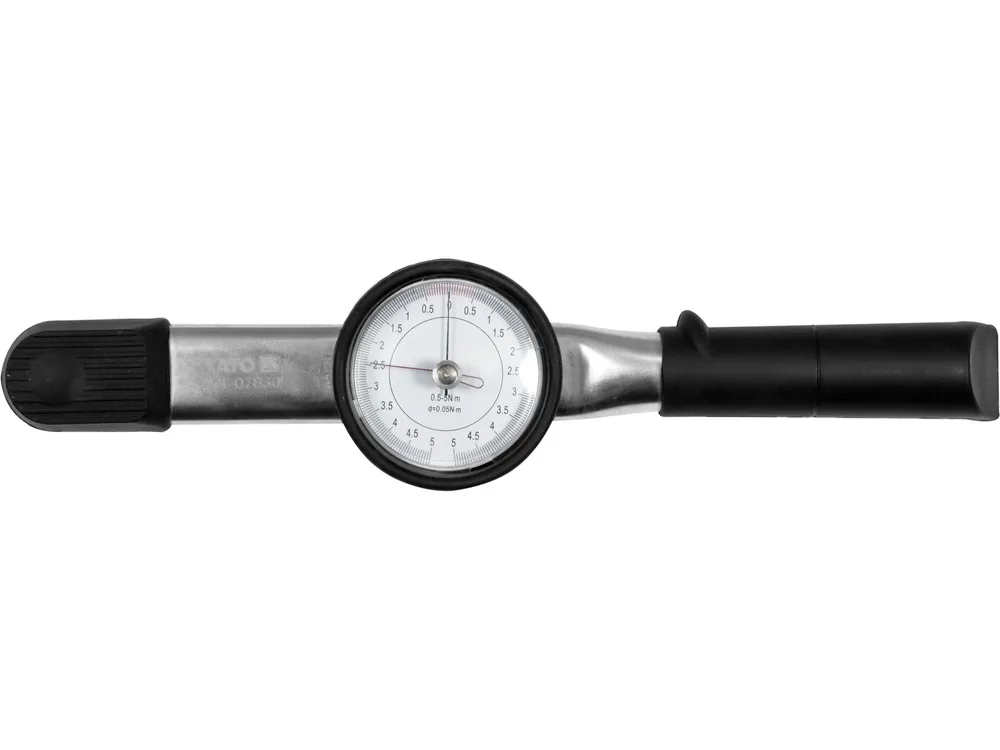 Ключ динамометричний YATO : квадрат 1/4", F= 0,5- 5 Нм зі стрілочно циферблатною шкалою(DW)