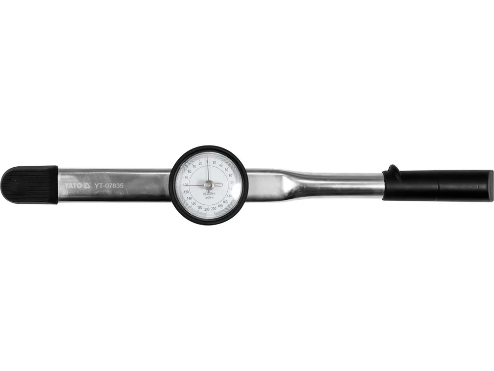 Ключ динамометричний YATO : квадрат 1/2", F= 20- 200 Нм зі стрілочно циферблатною шкалою(DW)