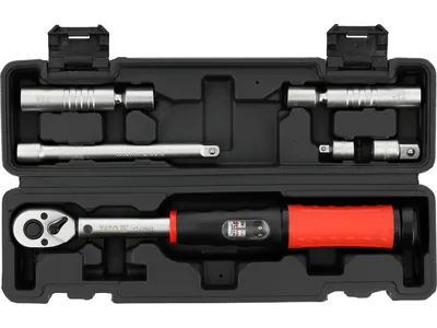 Ключ динамометричний до свічок запалювання YATO 3/8", F= 10-60 Нм, l= 300 мм з насадками, 6 ел