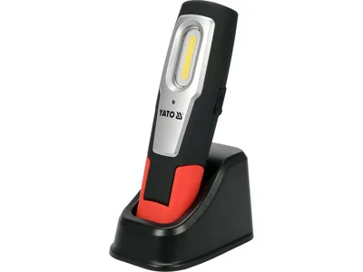 Лампа світлодіодна переносна YATO 3.7 В акумулят. Li-Ion, 2 режими 600/250 Lm, зарядний USB пристрій
