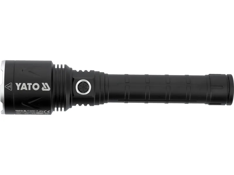 Ліхтар ручни LED-діодний акумул. YATO Li-Ion 7.4 В, 5 АГод, режими 8000/4500/1150 Lm, зарядж від USB