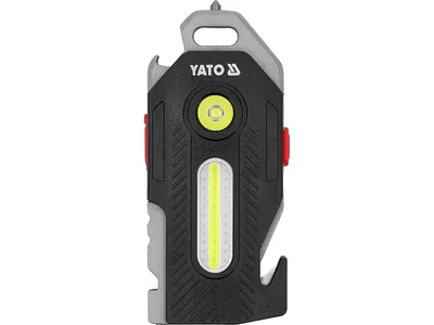 Ліхтар діодний багатофункц 6в1 YATO акумул. Li-Ion 3.7V 350 mA, освітл.- 400/ 200/ 50/ 35 Lm 8 режи