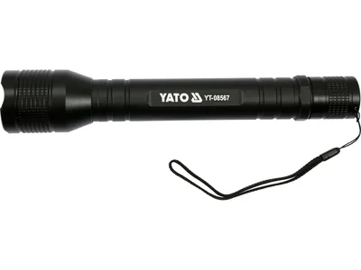 Ліхтар світлодіодний (XPL CREE) YATO, Р=10Вт, Ф=1000 lm; живлен- 4 х R14 батар. Ø=46 мм x254 мм(DW)