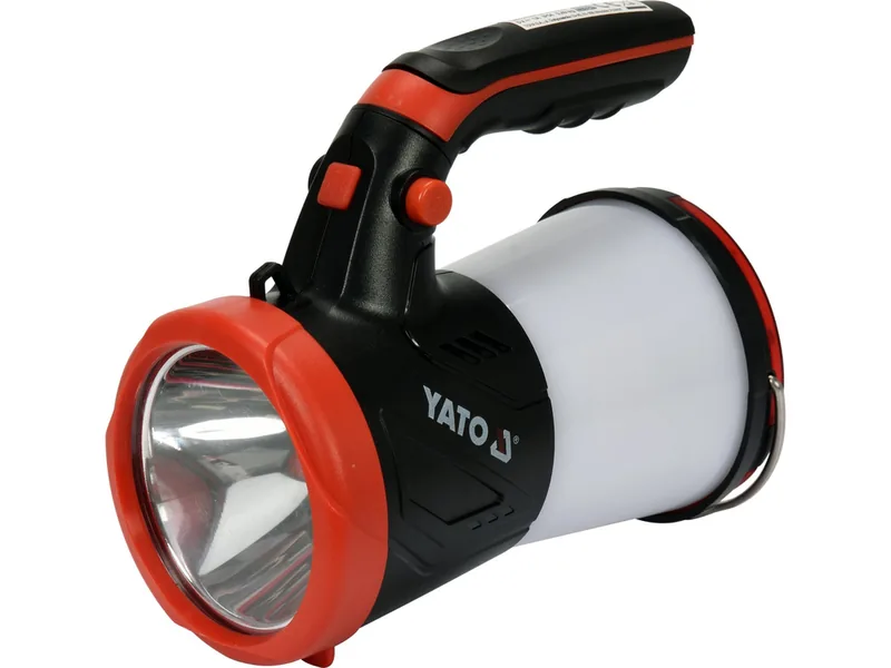 Ліхтар LED-діодний акумулятор YATO Li-Ion 3.7В, 1Вт, 600-1200Лм з ручкою(DW)