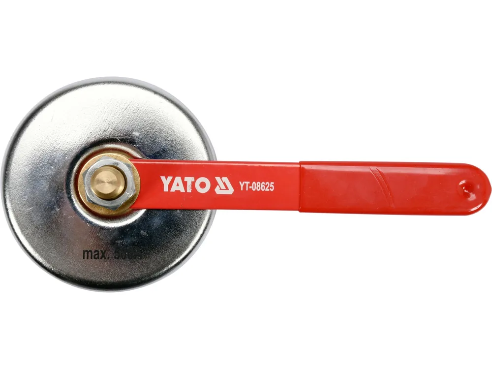 Затискач маси для зварювання магнітний YATO: Ø= 85 мм, сила тяжіння- 7 кг, для струму- 500 А