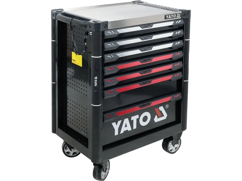 Шафа-візок для інструментів YATO з 7 шуфлядами, 977x 725x 480 мм, 2 ключі, 4 колеса з гальмами