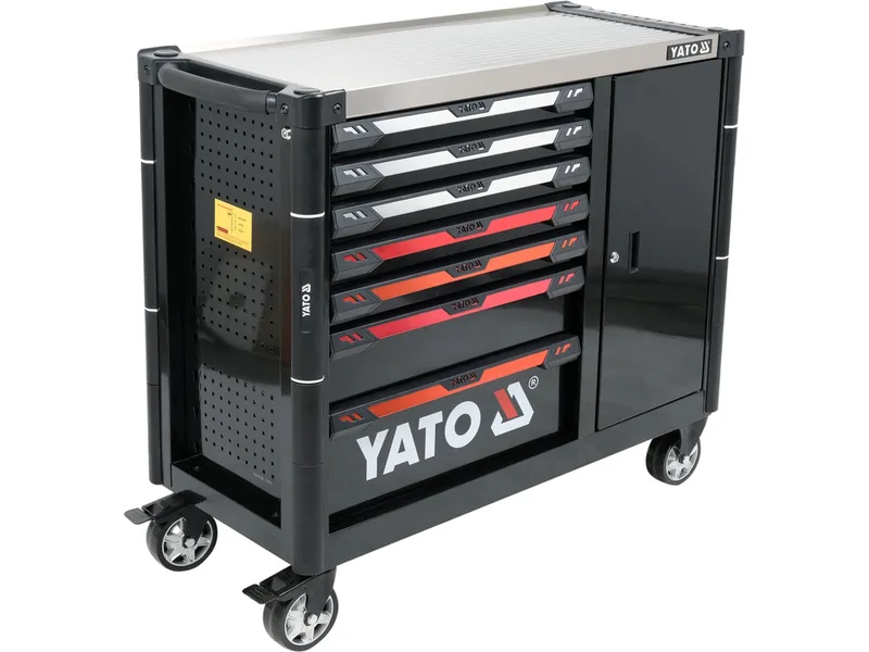 Шафа-візок для інструментів YATO з 7 шуфлядами і додатк. скринькою, 1100х 990х 480 мм