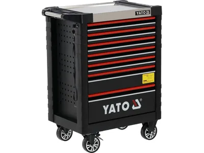 Шафа-візок для інструментів YATO з 7 шуфлядами, 985x 775x 465 мм, 2 ключі, 4 колеса з гальмами