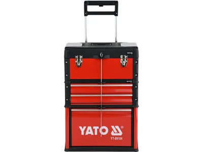 Валіза-візок з інструментами YATO 3 секції, на 2-х колесах з висувною ручкою, 78 шт.