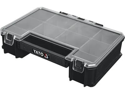 Органайзер з 6 знімними перегородками YATO, 257x 180x 66 мм, 3N до модуля S12