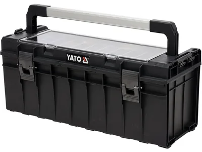 Ящик для інструментів YATO, з органайзером з 9 комірками, 650х270х272 мм, пластиковий корпус