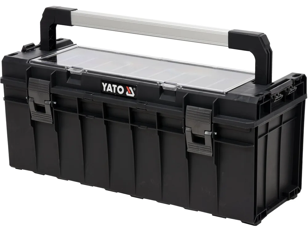 Ящик для інструментів YATO, з органайзером з 9 комірками, 650х270х272 мм, пластиковий корпус