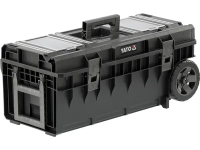 Ящик для інструментів YATO, з 2 органайзерами, 793х385х322 мм, на 2 колесах, пластиковий корпус