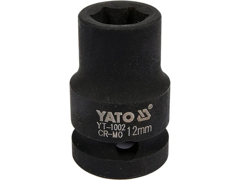 Головка торцева ударна 6-гранна YATO : квадрат 1/2", М= 12 мм, L= 39 мм