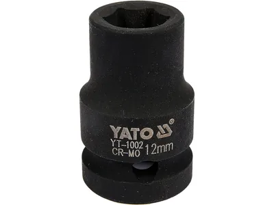 Головка торцева ударна 6-гранна YATO : квадрат 1/2", М= 12 мм, L= 39 мм
