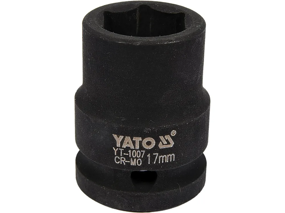 Головка торцева ударна 6-гранна YATO : квадрат 1/2", М= 17 мм, L= 39 мм