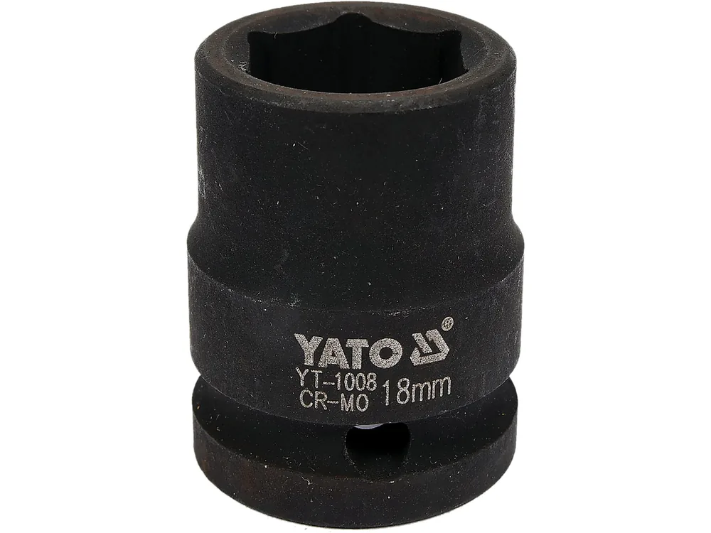 Головка торцева ударна 6-гранна YATO : квадрат 1/2", М= 18 мм, L= 39 мм