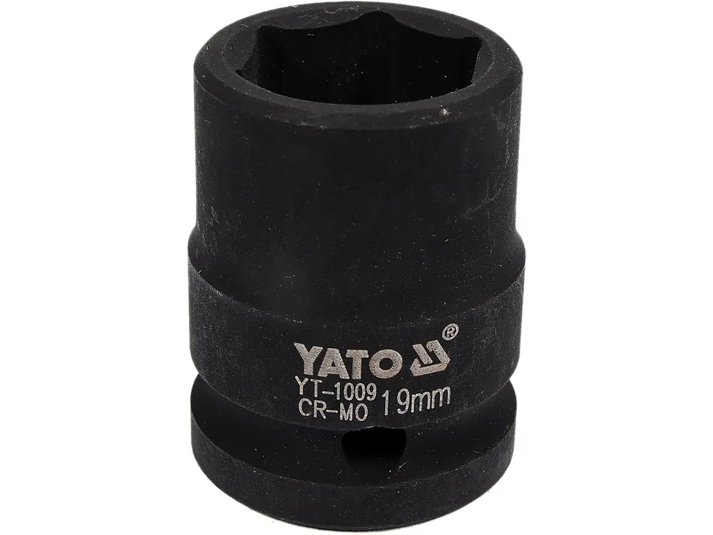 Головка торцева ударна 6-гранна YATO : квадрат 1/2", М= 19 мм, L= 39 мм