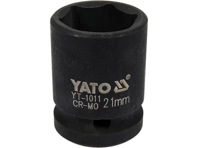 Головка торцева ударна 6-гранна YATO : квадрат 1/2", М= 21 мм, L= 39 мм