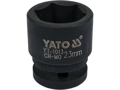 Головка торцева ударна 6-гранна YATO : квадрат 1/2", М= 23 мм, L= 39 мм