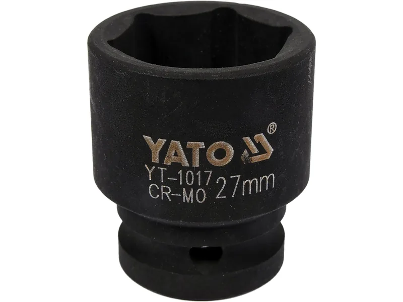 Головка торцева ударна 6-гранна YATO : квадрат 1/2", М= 27 мм, L= 43 мм
