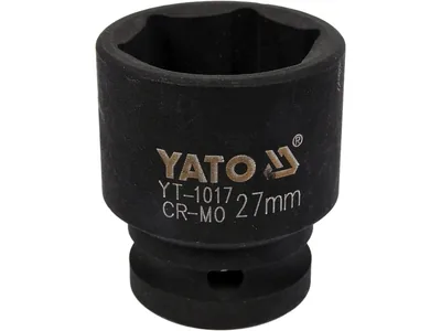 Головка торцева ударна 6-гранна YATO : квадрат 1/2", М= 27 мм, L= 43 мм