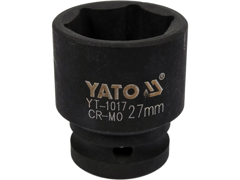 Головка торцева ударна 6-гранна YATO : квадрат 1/2", М= 27 мм, L= 43 мм