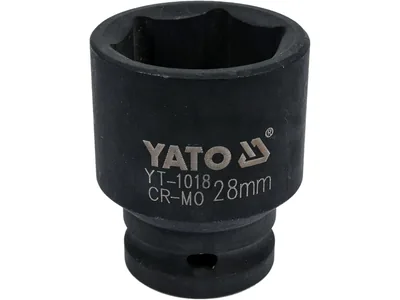 Головка торцева ударна 6-гранна YATO : квадрат 1/2", М= 28 мм, L= 48 мм