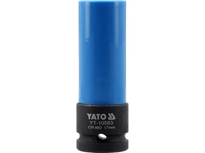Головка торцева ударна YATO: квадрат- 1/2", М17 мм, l= 85 мм, Cr-Mo,  для алюмінієвих дисків