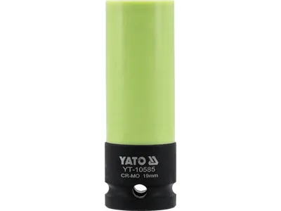 Головка торцева ударна YATO: квадрат- 1/2", М19 мм, l= 85 мм, Cr-Mo,  для алюмінієвих дисків