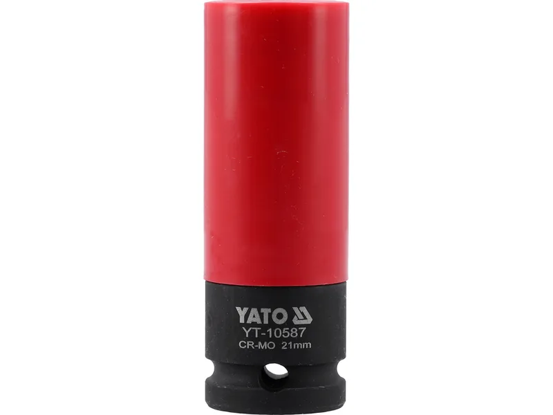 Головка торцева ударна YATO: квадрат- 1/2", М21 мм, l= 85 мм, Cr-Mo, для алюмінієвих дисків