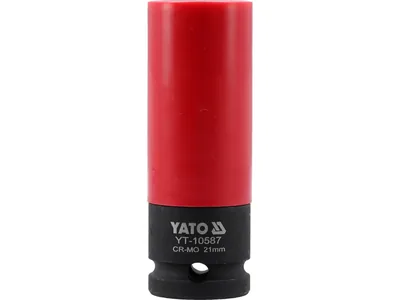 Головка торцева ударна YATO: квадрат- 1/2", М21 мм, l= 85 мм, Cr-Mo,  для алюмінієвих дисків