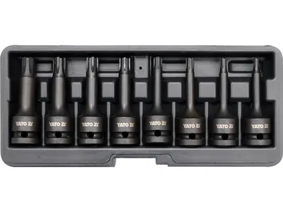 Набір насадок викруткових ударних YATO : RIBE M5-M13. квадрат 1/2". 8 Од.