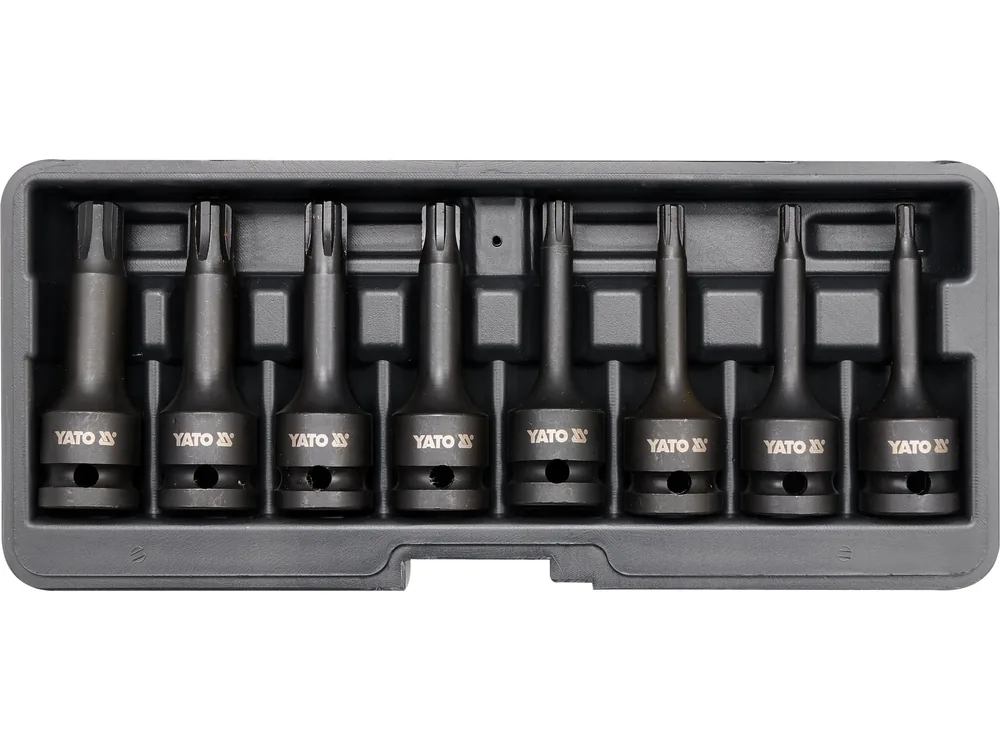 Набір насадок викруткових ударних YATO : RIBE M5-M13. квадрат 1/2". 8 Од.